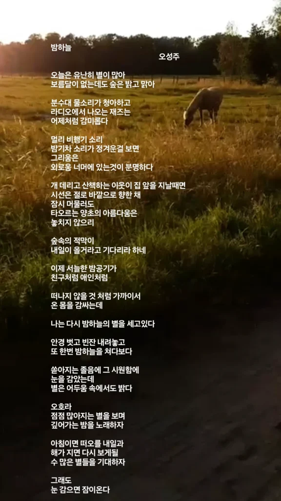 오성주 서시